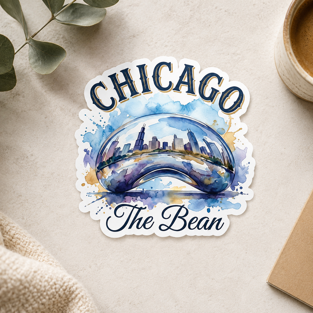 Chicago 'The Bean' Watercolor Sticker