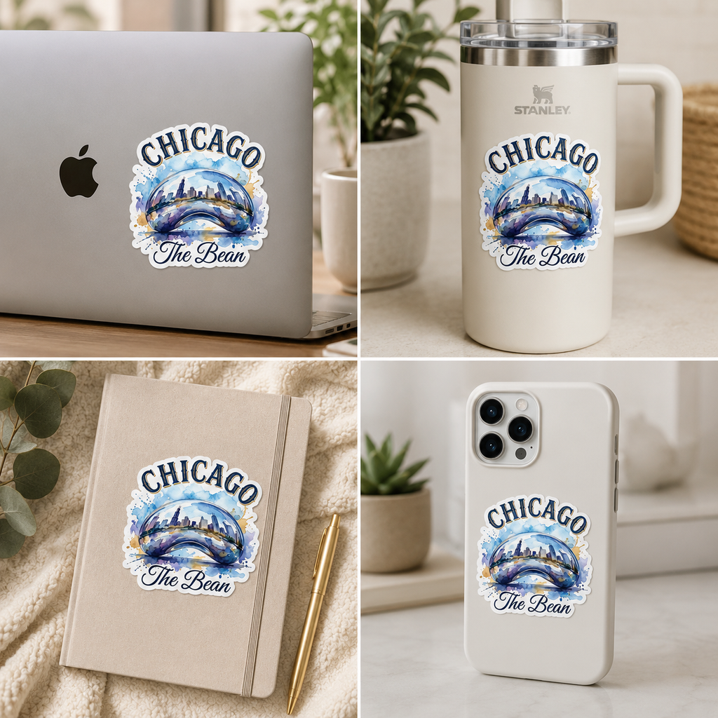 Chicago 'The Bean' Watercolor Sticker