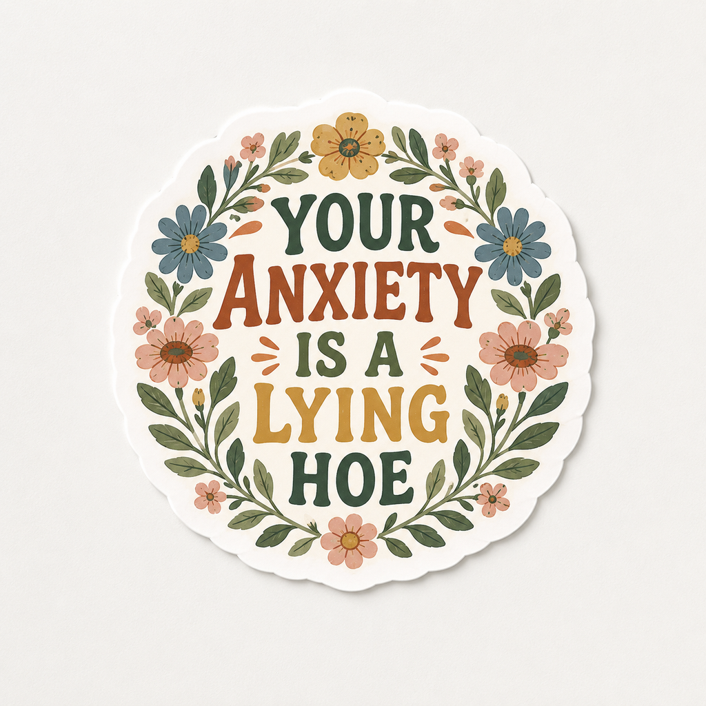 Your Anxiety Is A Lying Hoe Sticker