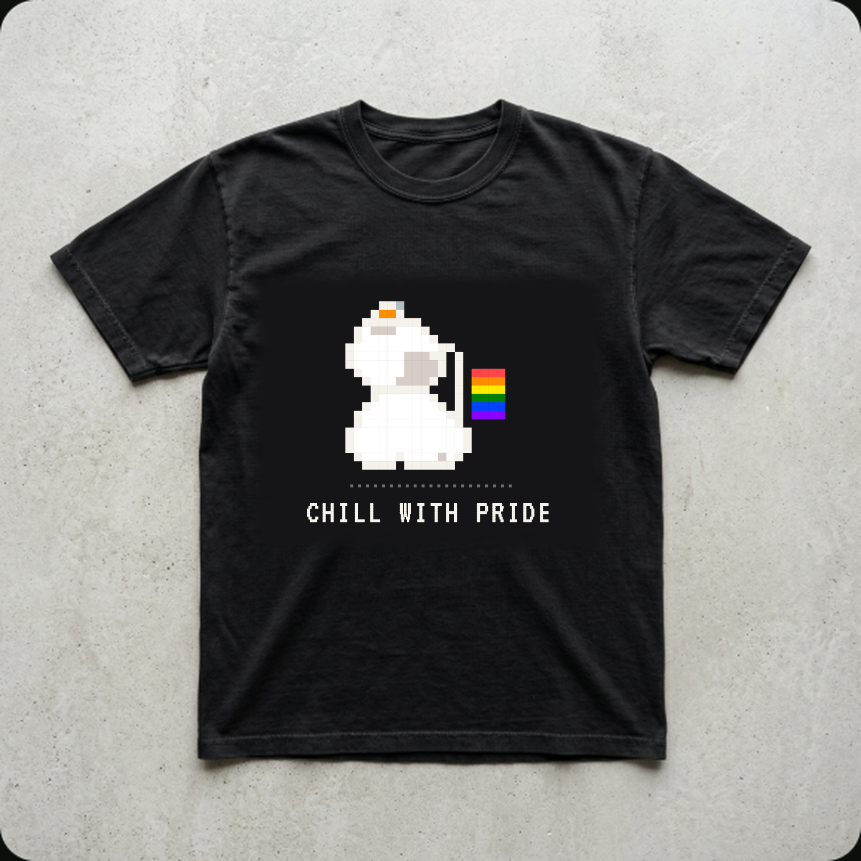 Pixel Capybara 'Chill With Pride' Tee