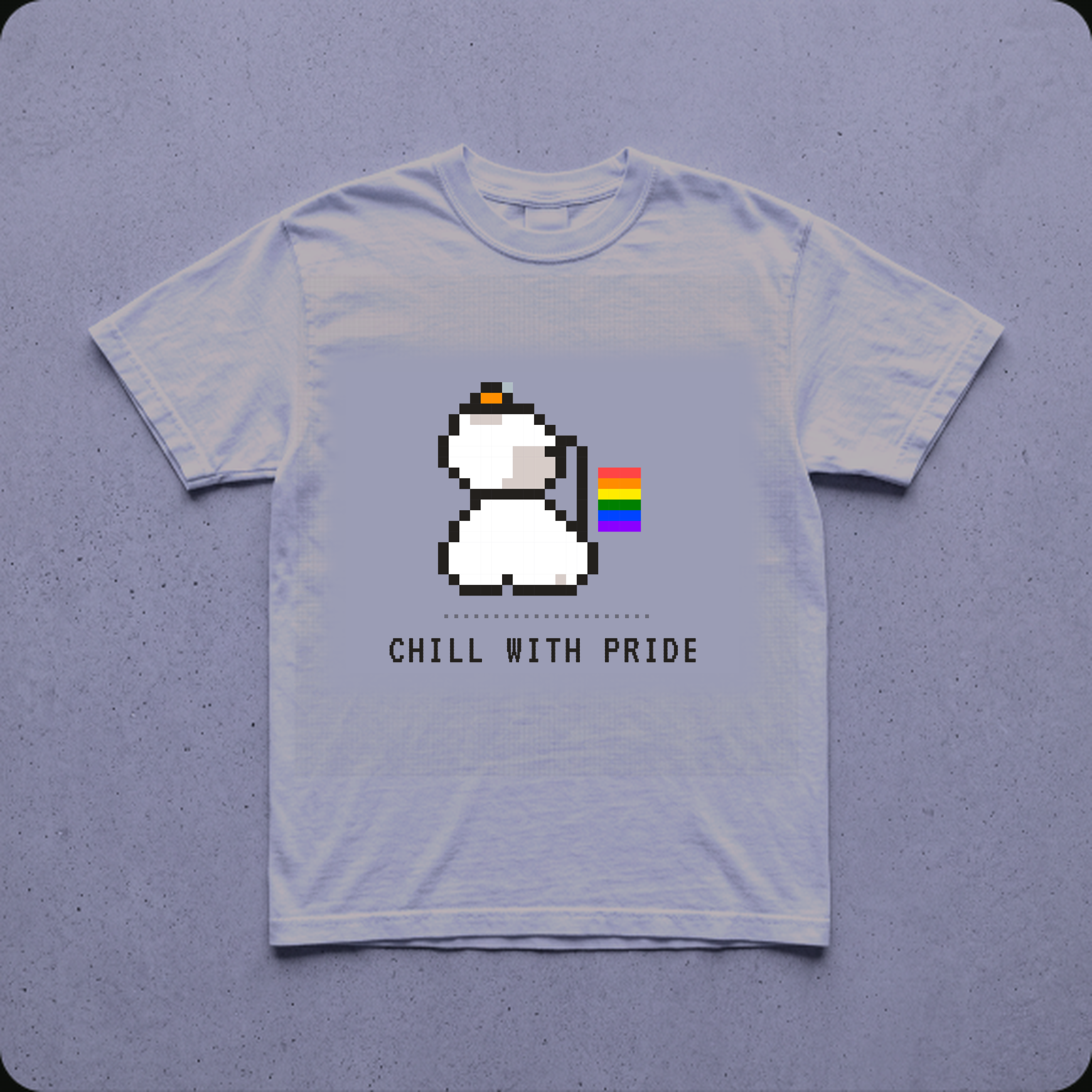 Pixel Capybara 'Chill With Pride' Tee