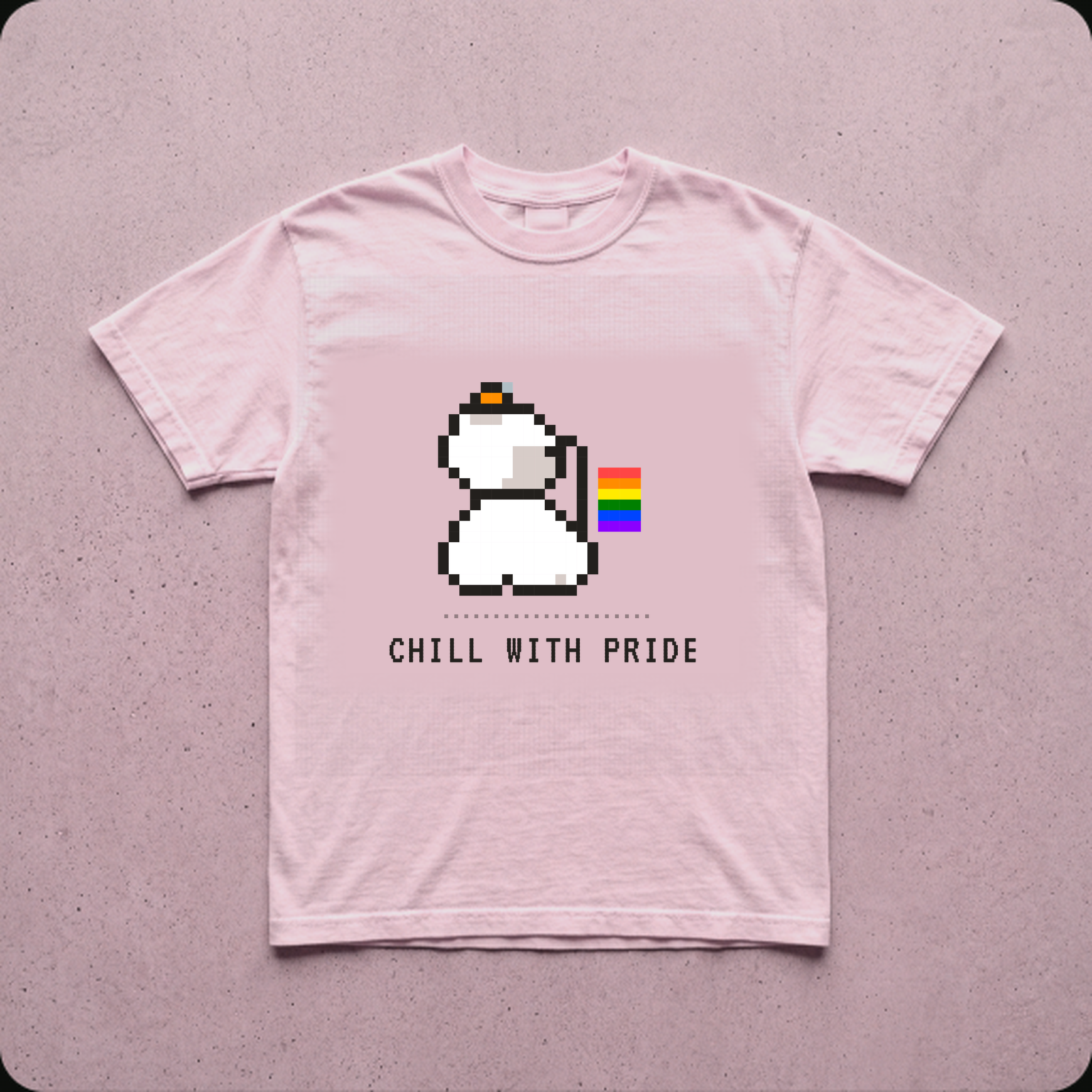 Pixel Capybara 'Chill With Pride' Tee