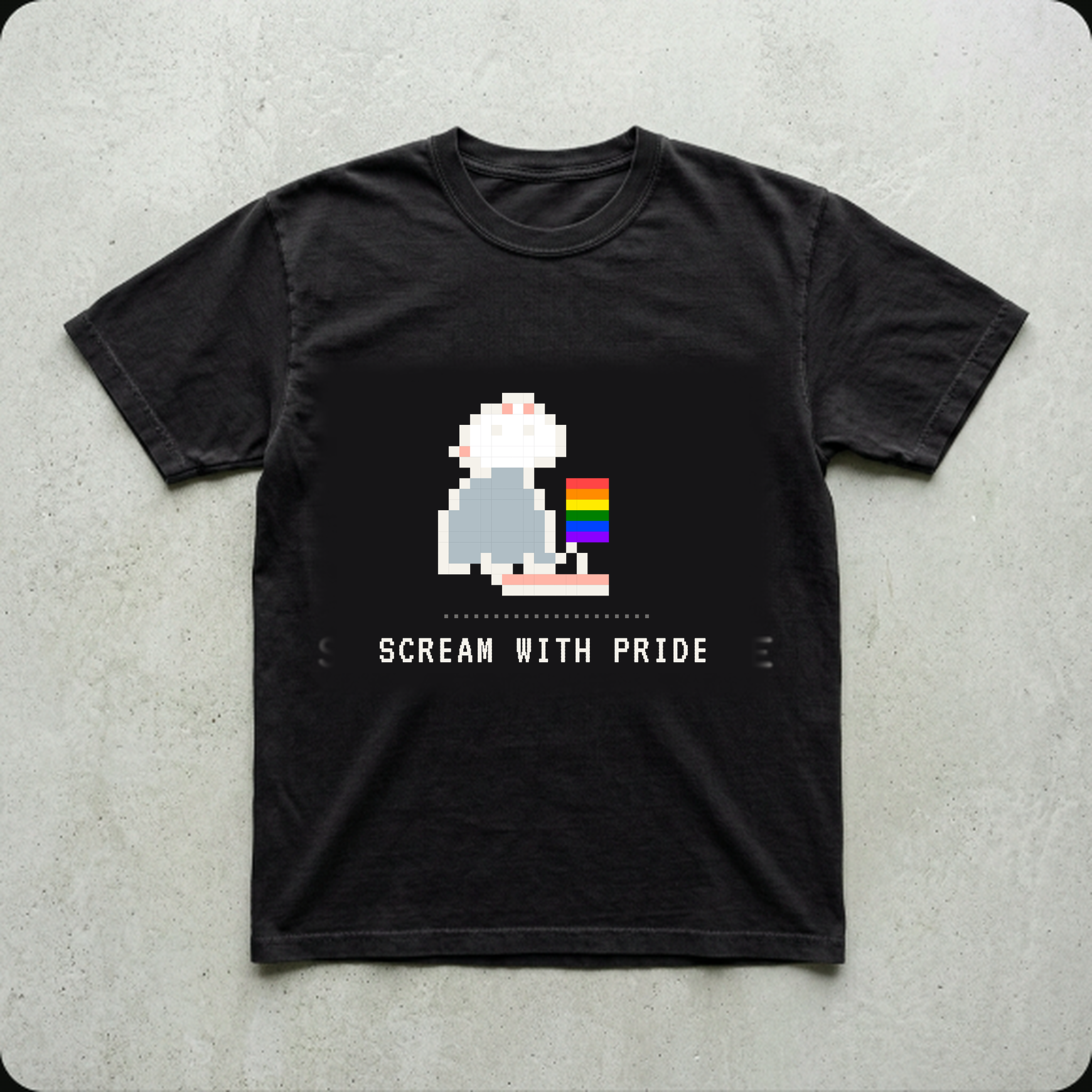 Pixel Possum 'Scream With Pride' Tee