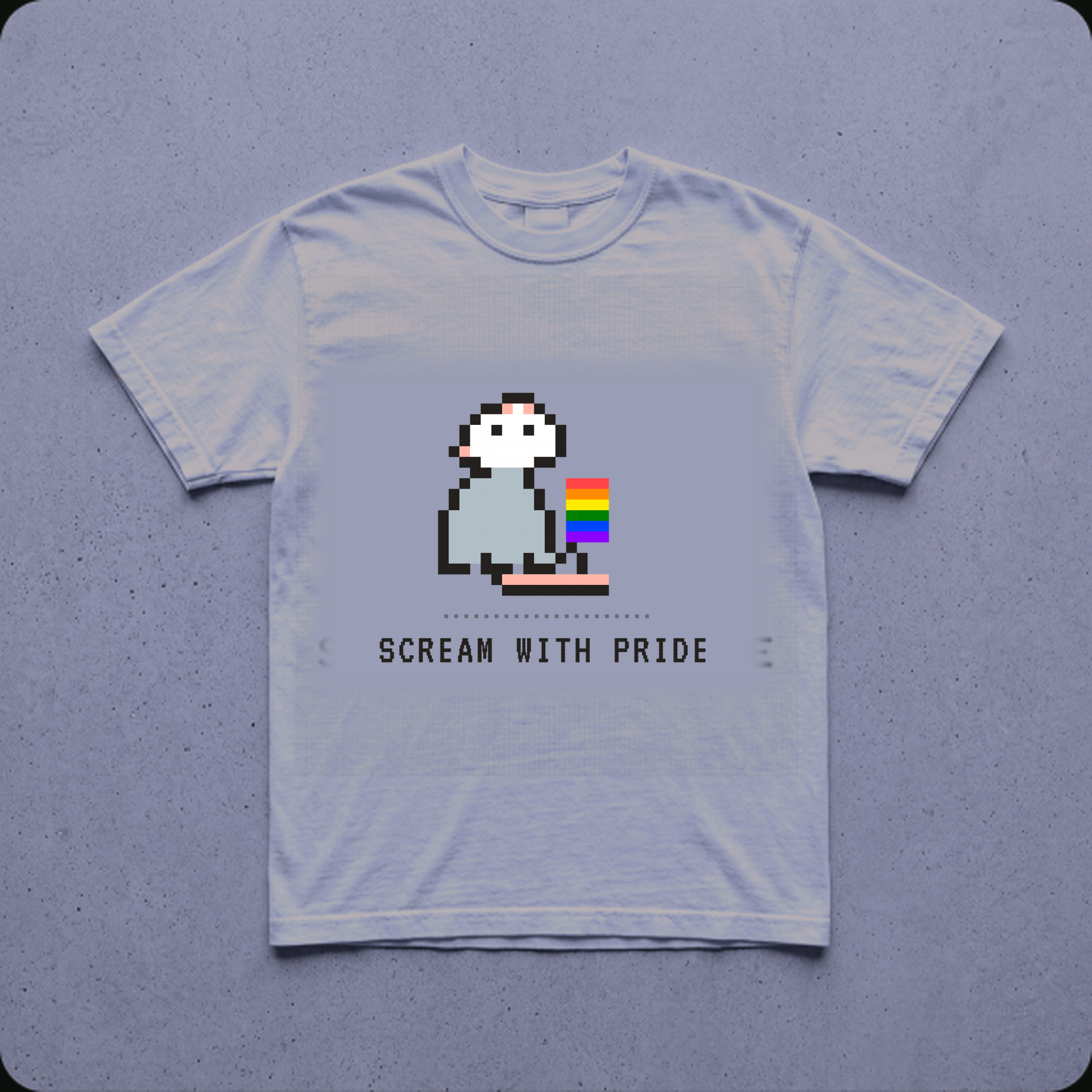 Pixel Possum 'Scream With Pride' Tee