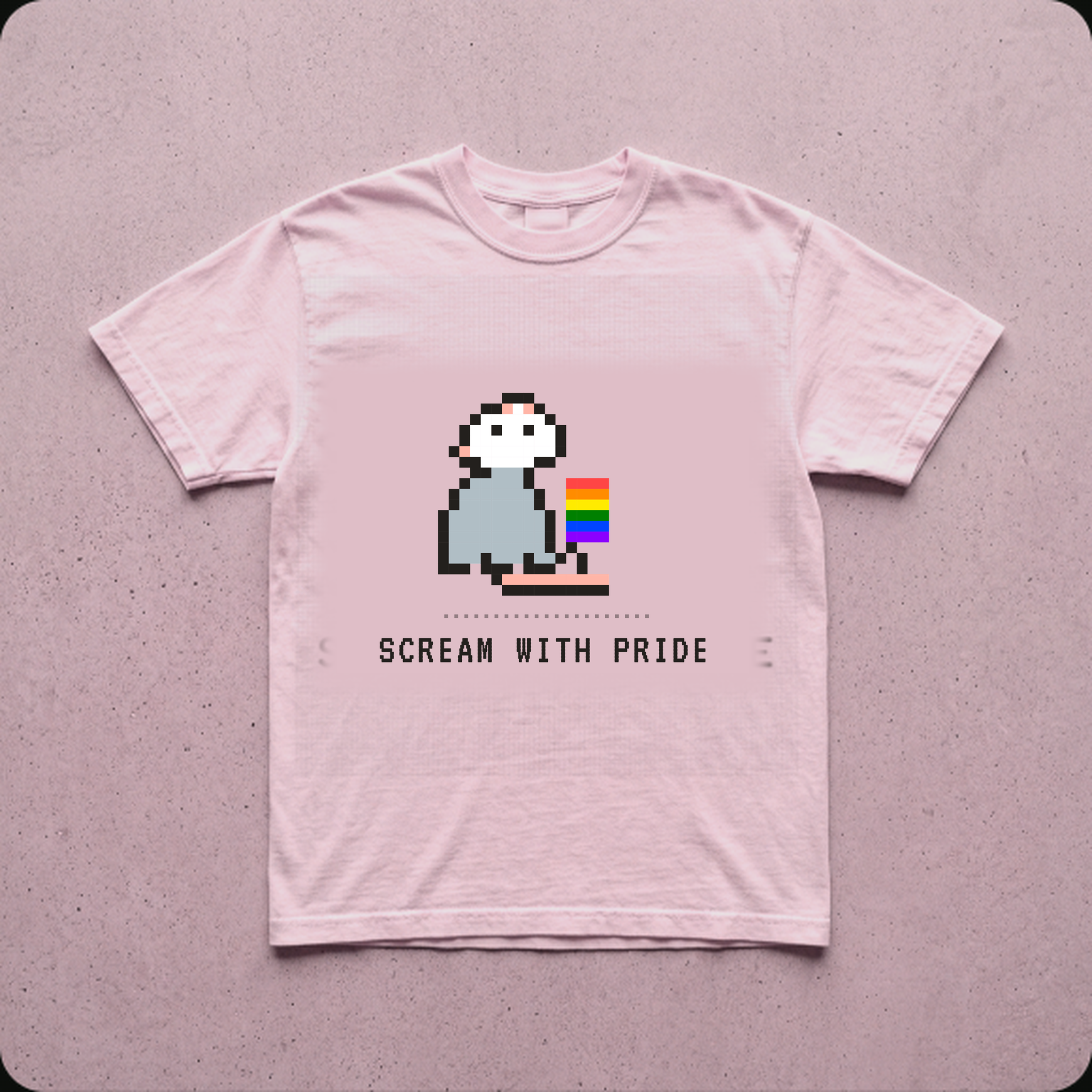 Pixel Possum 'Scream With Pride' Tee