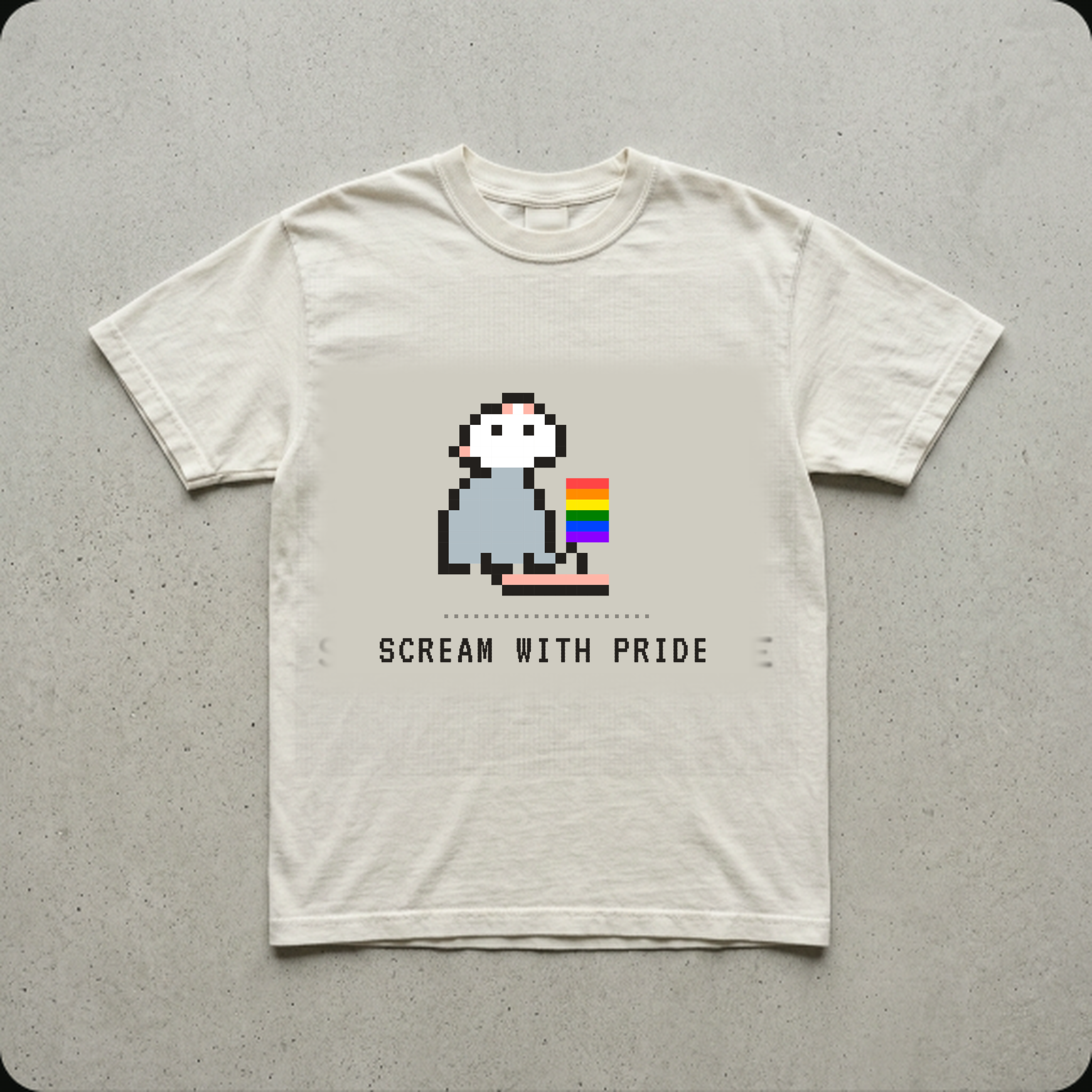 Pixel Possum 'Scream With Pride' Tee