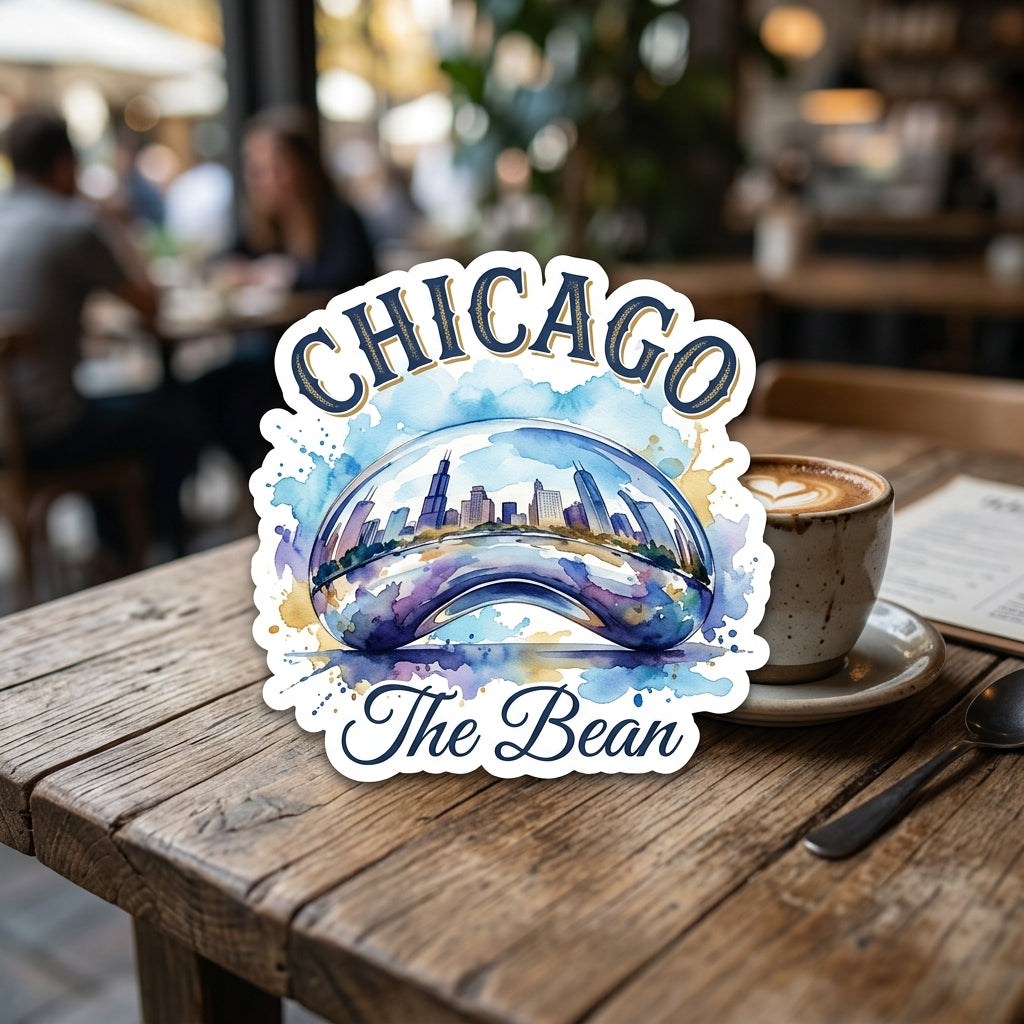 Chicago 'The Bean' Watercolor Sticker