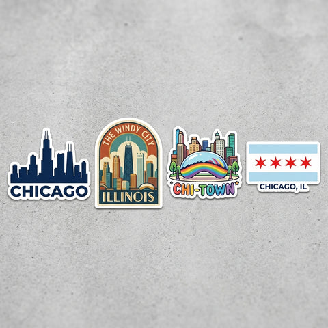 Chicago Sticker Pack (Set of 4)